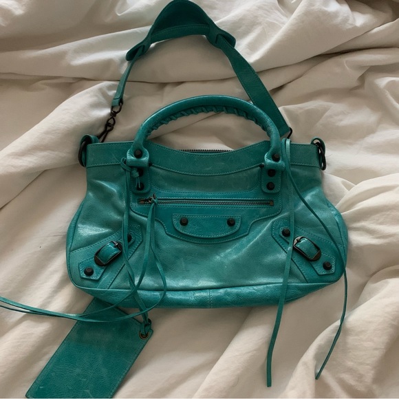 Balenciaga Handbags - Balenciaga Teal Turquoise Bag
